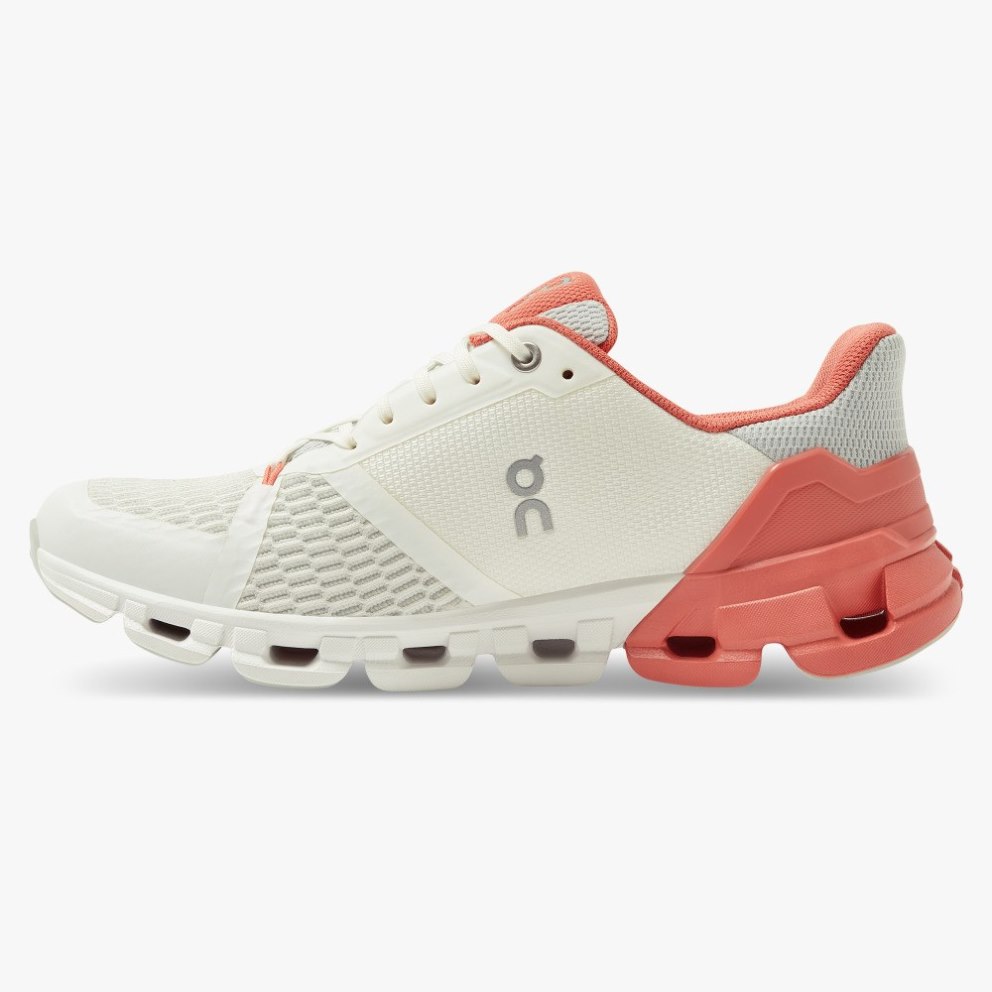 Women's On Cloudflyer Running Shoes Cream / Coral | NZ-71803