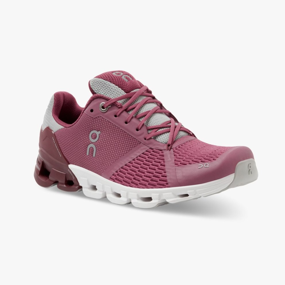 Women's On Cloudflyer Running Shoes Fuchsia | NZ-84217