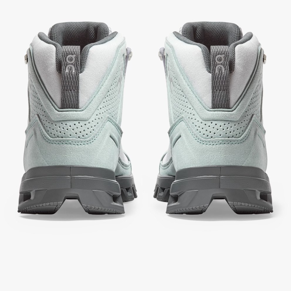 Women's On Cloudridge Hiking Boots White / Mint | NZ-68542