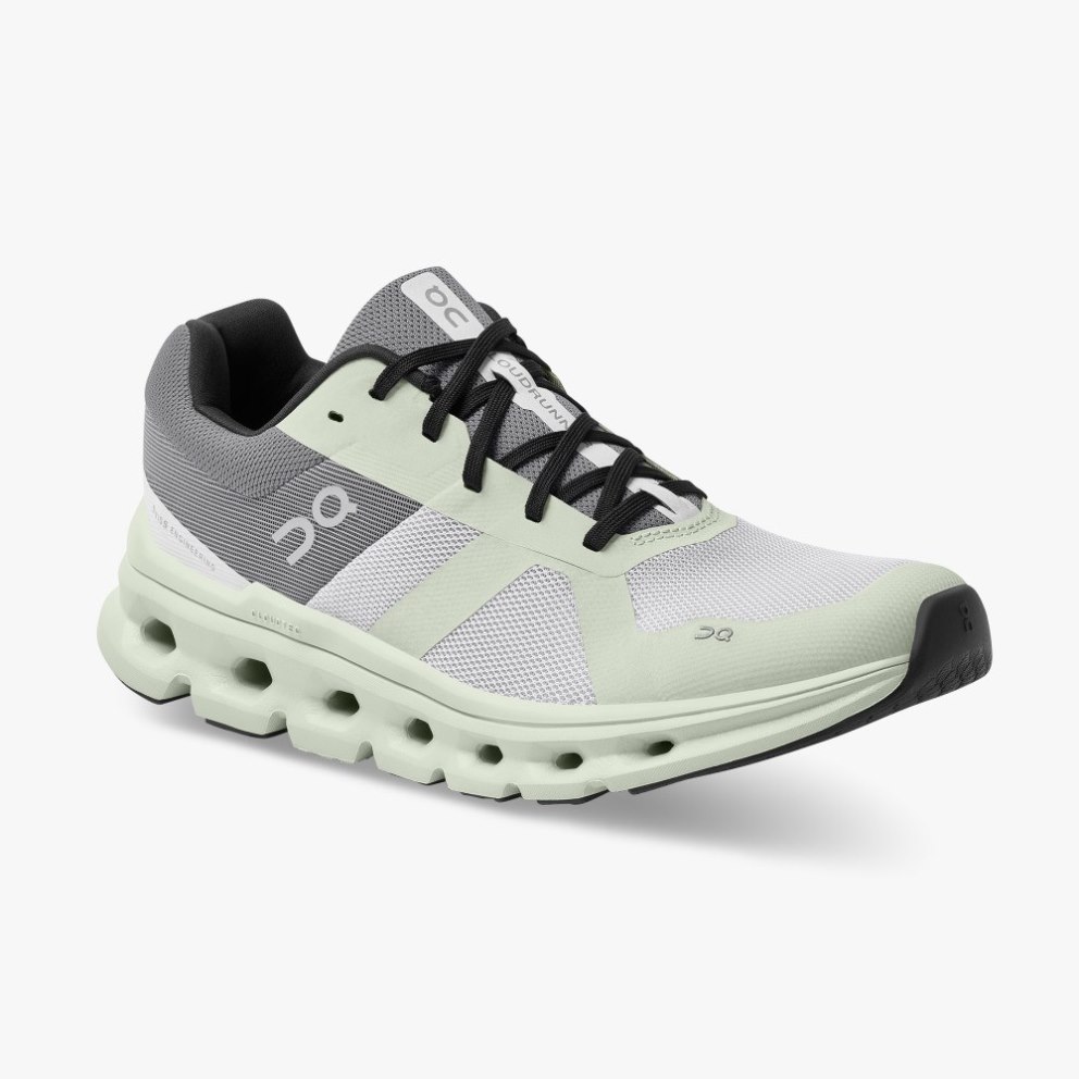 Women's On Cloudrunner Running Shoes Mint / Grey | NZ-53891