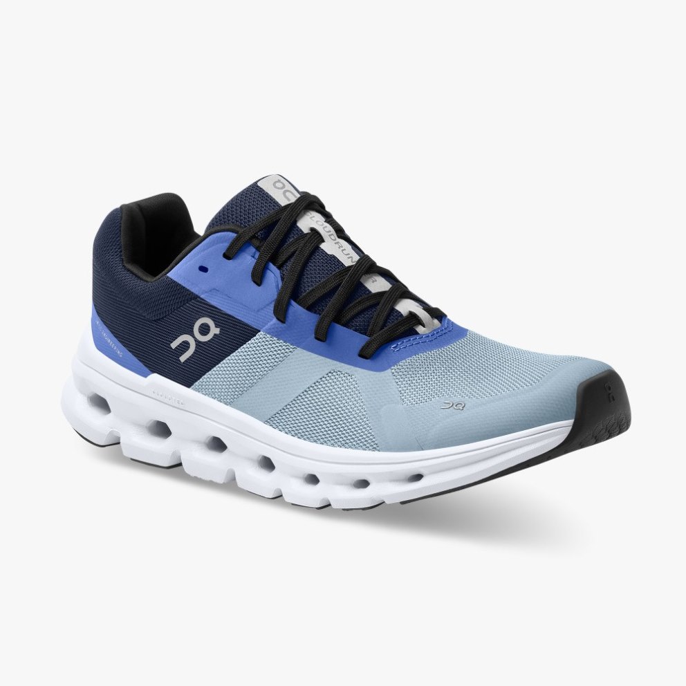 Women's On Cloudrunner Running Shoes Blue | NZ-62183