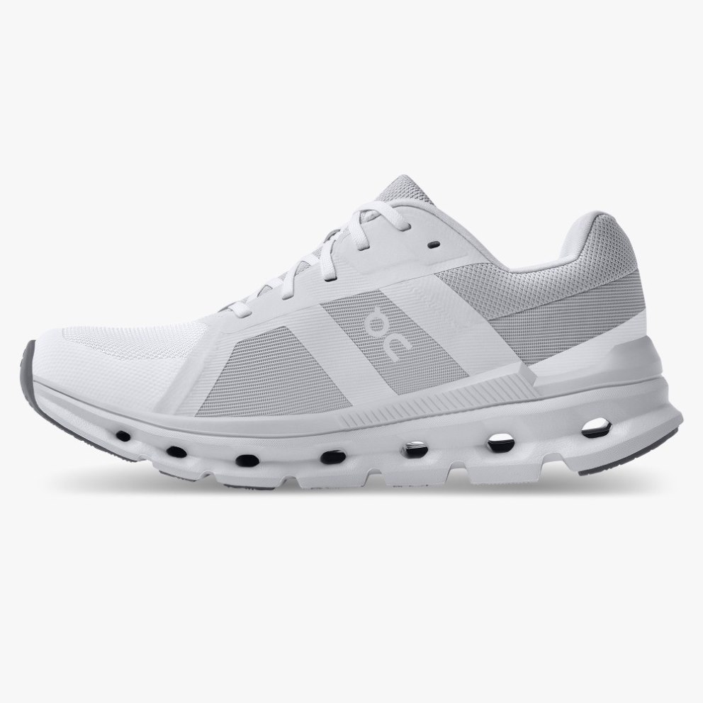 Women's On Cloudrunner Running Shoes Light Grey | NZ-67012