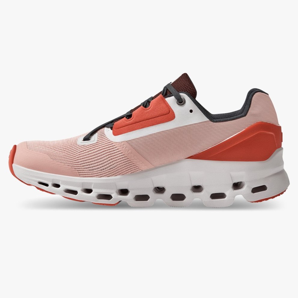 Women's On Cloudstratus Running Shoes Rose | NZ-95638