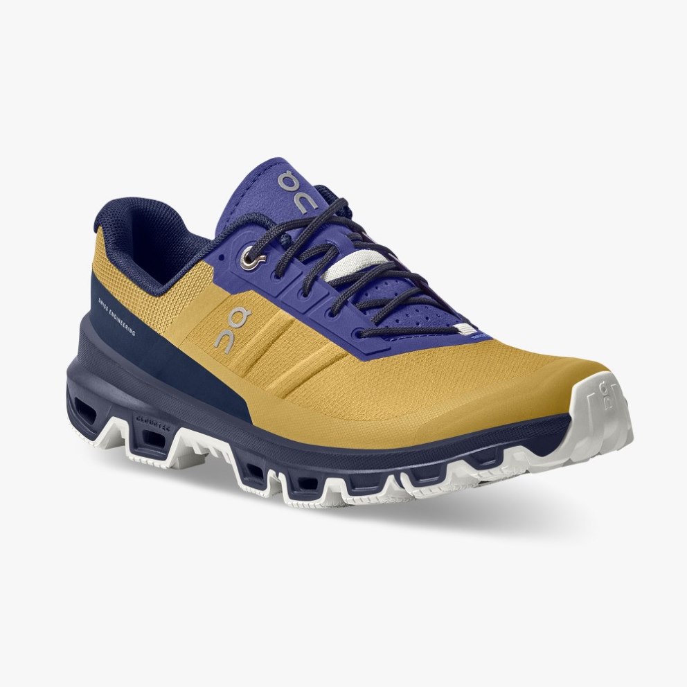 Women's On Cloudventure Hiking Shoes Gold / Navy | NZ-59278