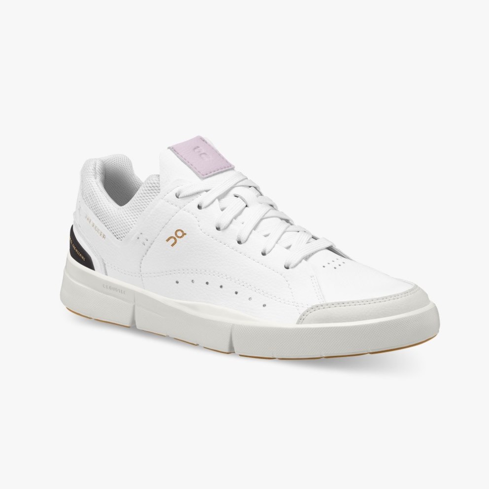 Women's On Cloud THE ROGER Centre Court Sneakers White / Pink | NZ-69810