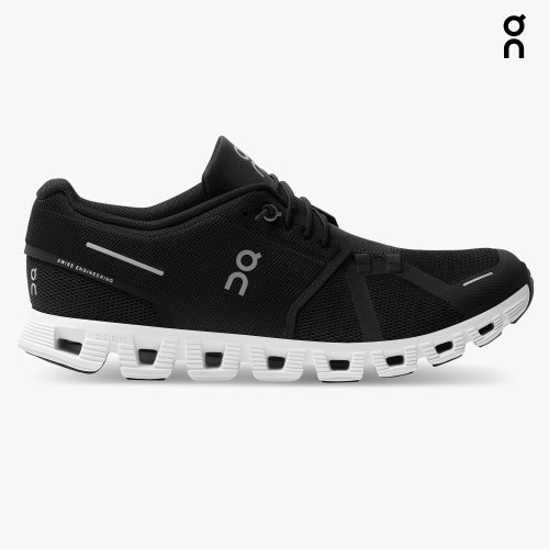 Men's On Cloud 5 Sneakers Black | NZ-79045