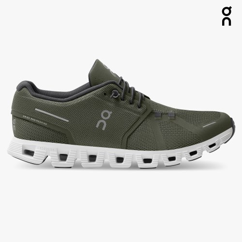 Men's On Cloud 5 Sneakers Olive | NZ-38179