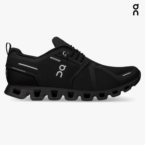 Men's On Cloud 5 Waterproof Sneakers Black | NZ-42098