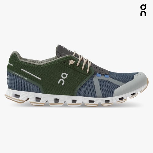 Men's On Cloud 70 | 30 Sneakers Green / Navy | NZ-07519