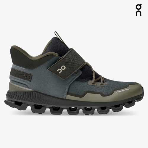 Men's On Cloud Hi Edge Defy Sneakers Olive / Grey | NZ-56048