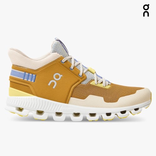 Men's On Cloud Hi Edge Sneakers Mustard | NZ-16420