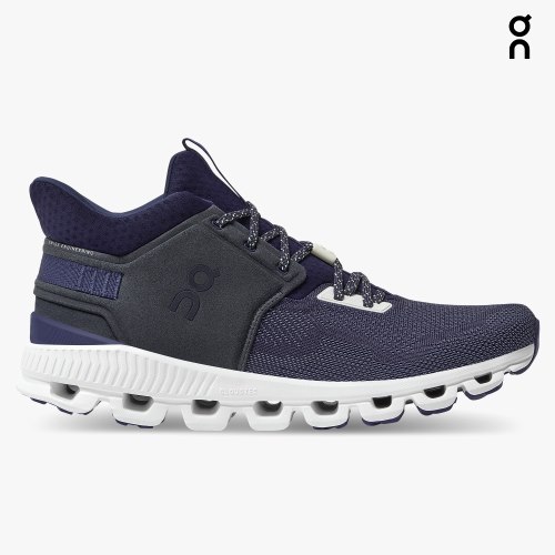 Men's On Cloud Hi Edge Sneakers Navy | NZ-86713