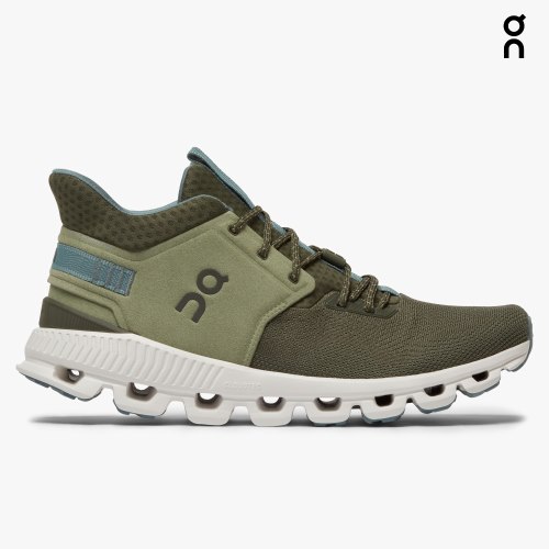 Men's On Cloud Hi Edge Sneakers Olive | NZ-58913