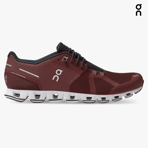 Men's On Cloud Sneakers Burgundy | NZ-64071