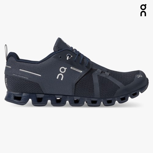 Men's On Cloud Waterproof Sneakers Navy | NZ-06951