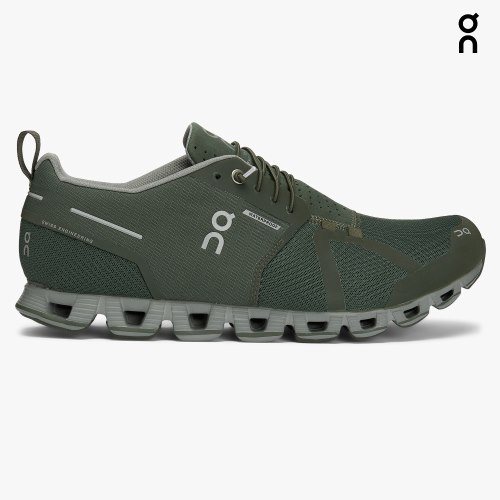 Men's On Cloud Waterproof Sneakers Olive | NZ-15238