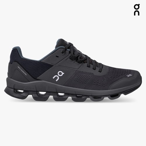 Men's On Cloudace Running Shoes Black | NZ-80612