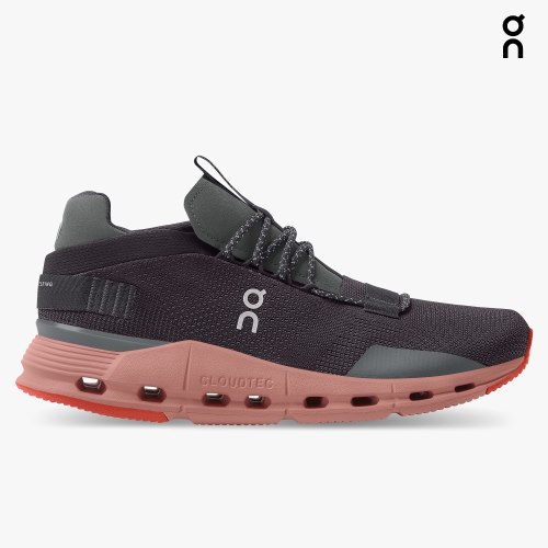 Men's On Cloudnova Sneakers Black / Rose | NZ-37296