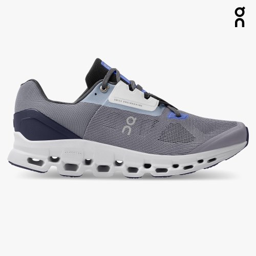 Men's On Cloudstratus Running Shoes Grey | NZ-41539