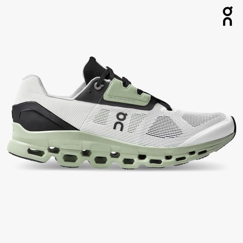 Men's On Cloudstratus Running Shoes White / Mint | NZ-65341