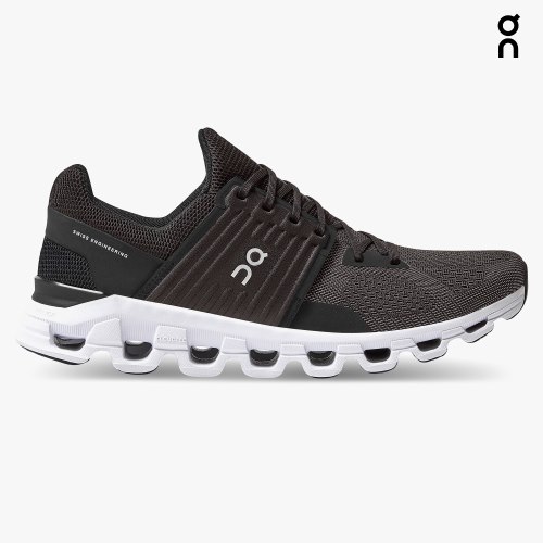 Men's On Cloudswift Running Shoes Black | NZ-43615