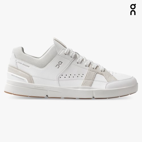 Men's On Cloud THE ROGER Clubhouse Sneakers White | NZ-70935