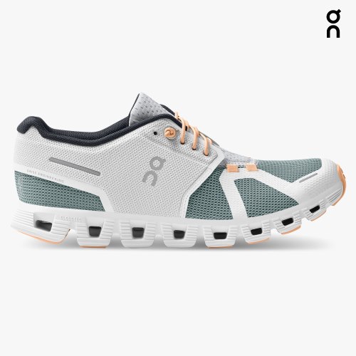 Women's On Cloud 5 Push Sneakers White / Green | NZ-17069