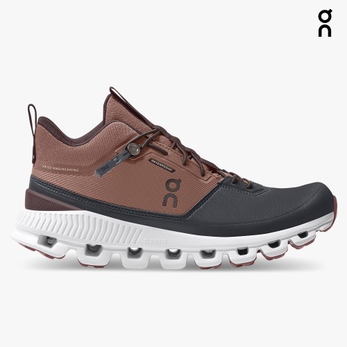 Women's On Cloud Hi Waterproof Sneakers Brown / Black | NZ-47186