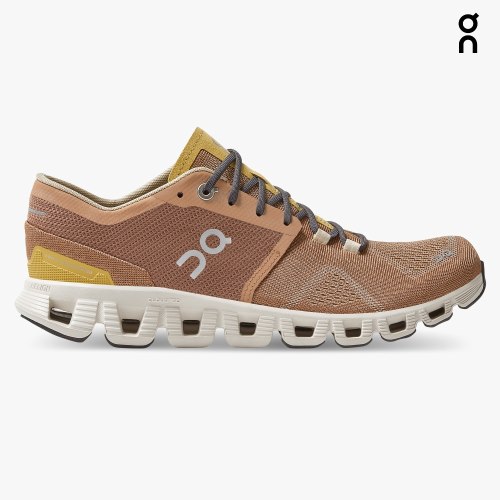 Women's On Cloud X Training Shoes Brown | NZ-15946