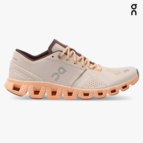 Women's On Cloud X Training Shoes Apricot | NZ-92748