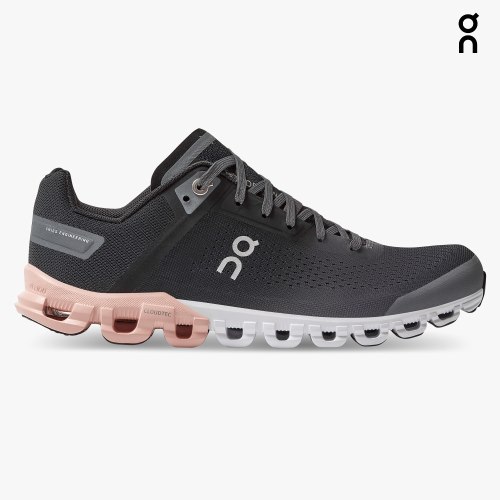 Women's On Cloudflow Running Shoes Black | NZ-60213