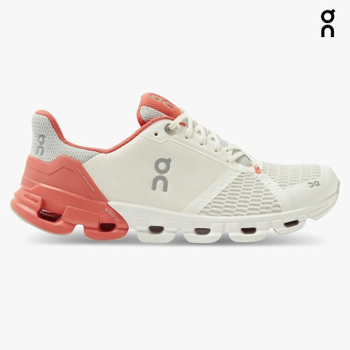 Women's On Cloudflyer Running Shoes Cream / Coral | NZ-71803