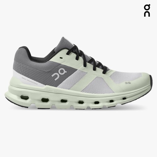 Women's On Cloudrunner Running Shoes Mint / Grey | NZ-53891