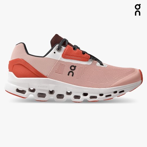 Women's On Cloudstratus Running Shoes Rose | NZ-95638