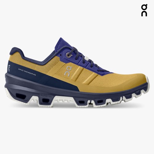 Women's On Cloudventure Hiking Shoes Gold / Navy | NZ-59278