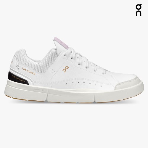 Women's On Cloud THE ROGER Centre Court Sneakers White / Pink | NZ-69810